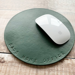 Handstamped Leather Mouse Mat