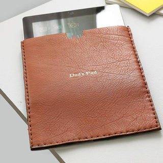 Personalised leather iPad case by Parkin & Lewis